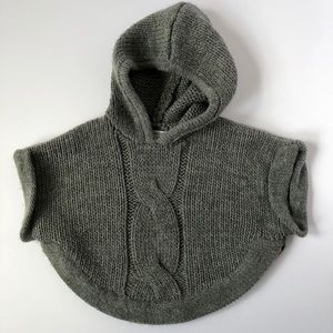 Zara Gray Sweater Poncho 12-18 months